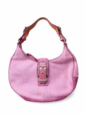 Rare Y2K Coach SoHo Pink Gingham Hobo Shoulder Bag